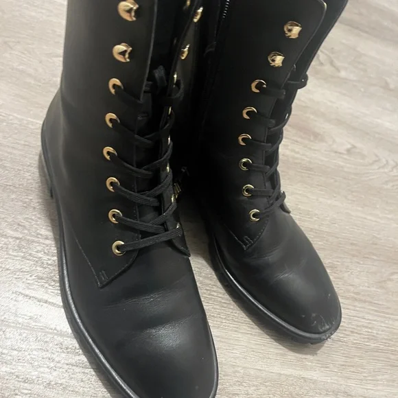 Stuart Weitzman Black lace up boots size 6.5 - Picture 4 of 7